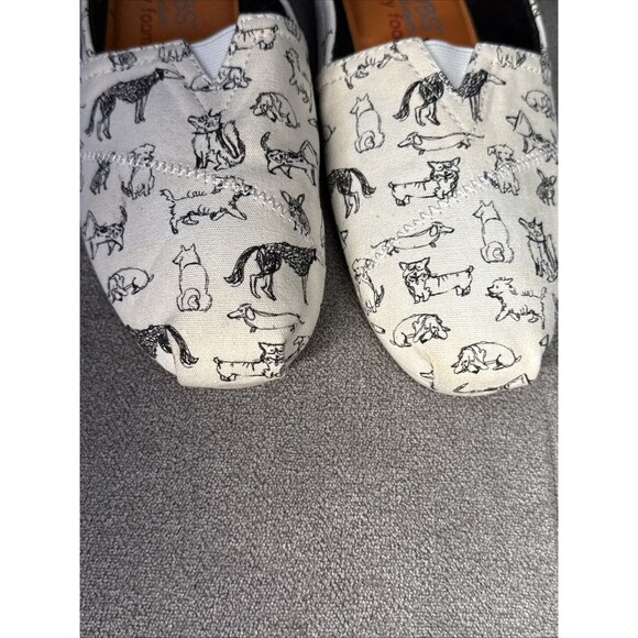 Skechers Bobs For Dogs Black White Women's 7 Slip On Flat Shoes Memory Foam - Picture 10 of 11